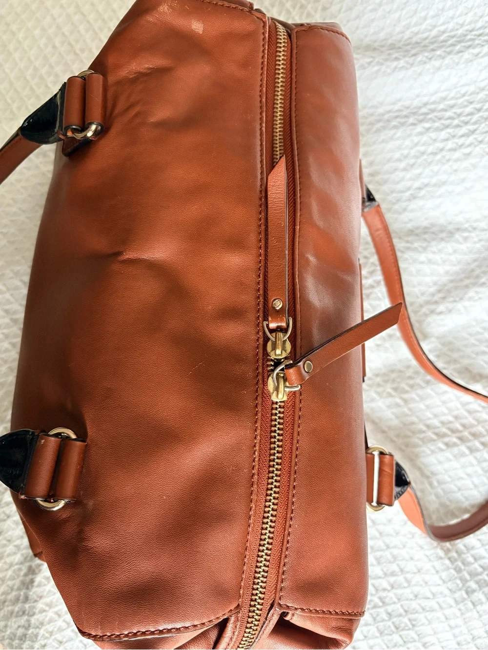 Kate Spade Hampton Road Janie Satchel Bag Classic - Dark Roast Brown Leather